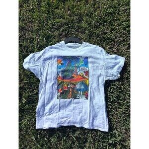 Liquid Blue Alice in Wonderland Caterpillar T-SHIRT Am I Gone Mad